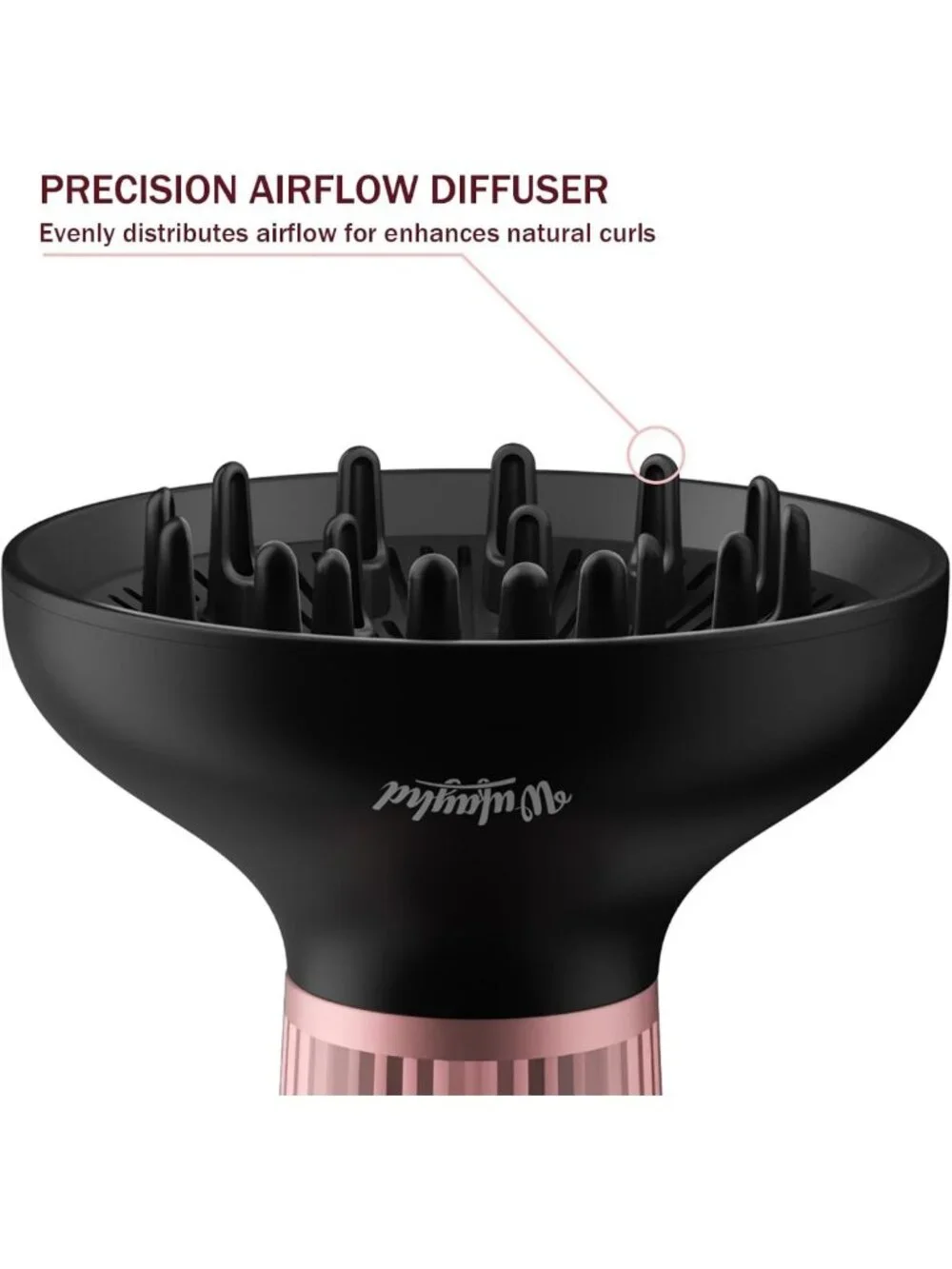 Curly Hair Diffuser & Hair Dryer Combo - Boost Curls, Volume & Shine